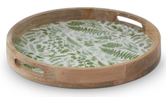 Fern Enameled Wood Tray