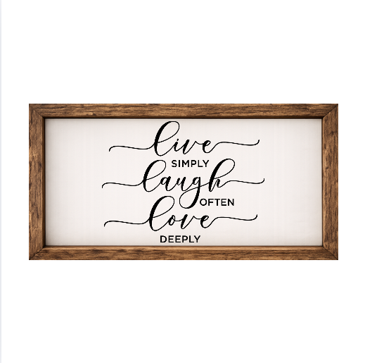 Live Laugh Love – Rustic Wood Framed Sign