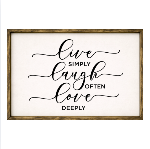 Live Laugh Love – Rustic Wood Framed Sign
