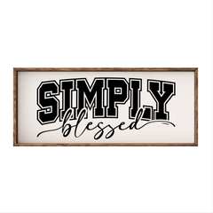 Simply Blessed – Rustic Wood Framed Sign