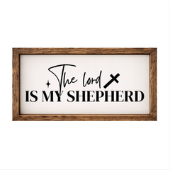 The Lord is My Shepherd – Rustic Wood Framed Sign
