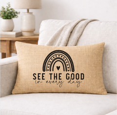 See The Good – Faith-Inspired Linen Throw Pillow