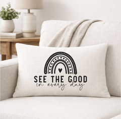 See The Good – Faith-Inspired Linen Throw Pillow