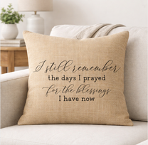 Remember the Days – Faith-Inspired Linen Throw Pillow
