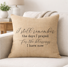 Remember the Days – Faith-Inspired Linen Throw Pillow