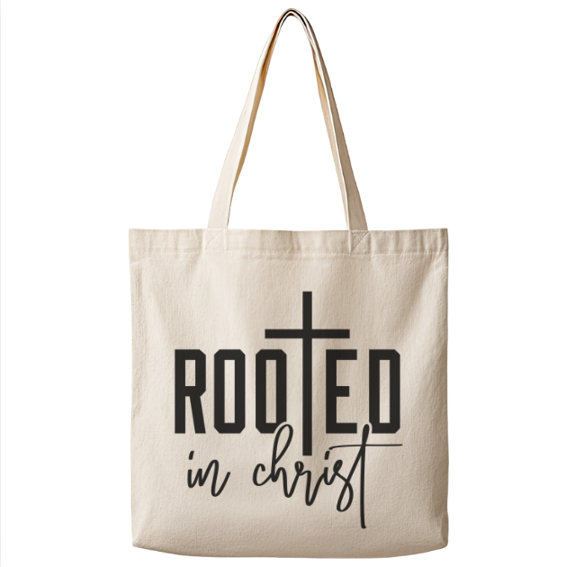 Rooted in Christ – Canvas Tote Bag