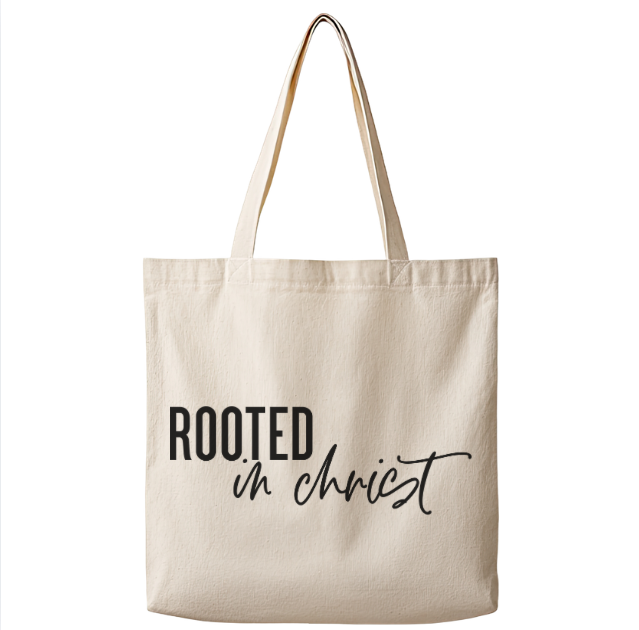 Rooted in Christ – Canvas Tote Bag