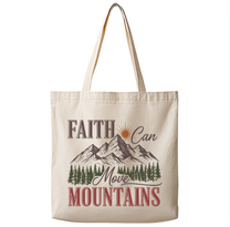 Faith Can Move Mountains– Canvas Tote Bag