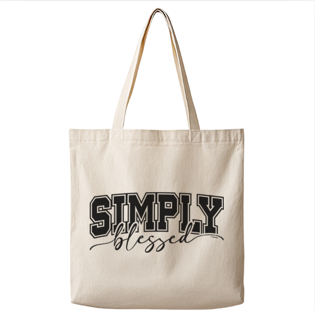 Simply Blessed– Canvas Tote Bag