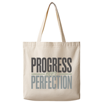 Progress Over Perfection – Canvas Tote Bag