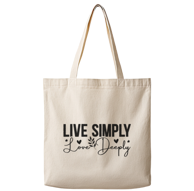 Live Simply Love Deeply – Canvas Tote Bag