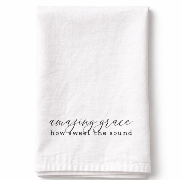 Amazing Grace How Sweet The Sound - Tea Towel