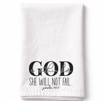 God Is With Her- Tea Towel