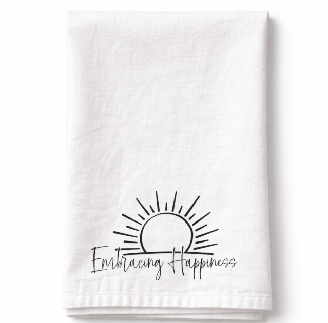 Embracing Happiness- Tea Towel