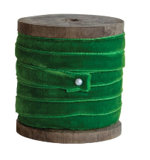 10 Yard Velvet Ribbon on Wood Spool