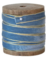 10 Yard Velvet Ribbon on Wood Spool Metallic