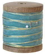 10 Yard Velvet Ribbon on Wood Spool Metallic