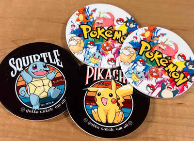 2 x 2 Pokemon Plastic Sub Round Magnet