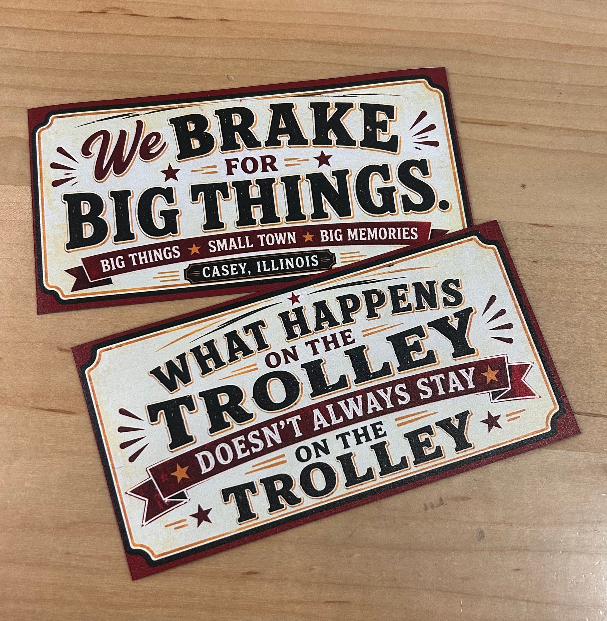 6 x 3 Funny Trolley Magnets