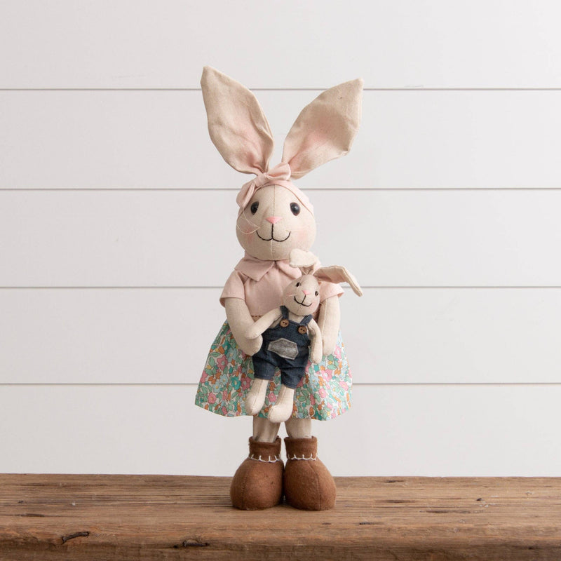 Standing Girl Rabbit With Floral Dress