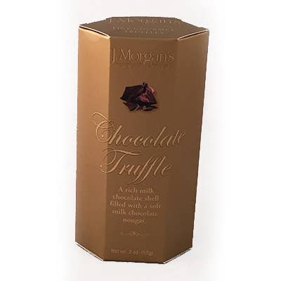 J Morgan Chocolate Truffles 2 oz Gold Box