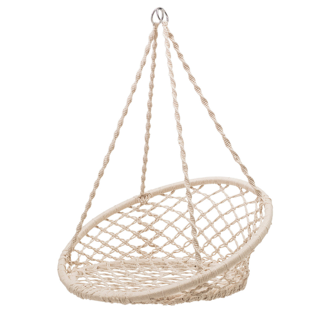 Hand-Woven Macrame Hanging Chair
