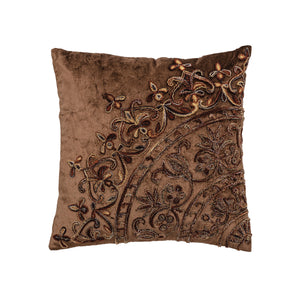 Embroidered Velvet Pillow