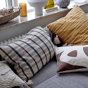 Woven Plaid Lumbar Pillow