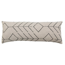Cotton Embroidered Lumbar Pillow