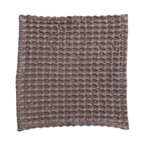 Stonewashed Cotton Waffle Weave Dish Cloths, Aubergine Color, Set of 3