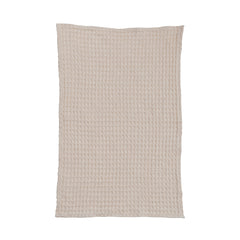 Stonewashed Cotton Waffle Weave Tea Towel, Natural Color