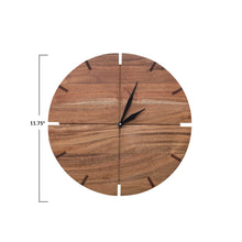 Load image into Gallery viewer, Acacia Wood Wall Clock