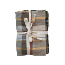 Load image into Gallery viewer, Cotton Printed Plaid Tea Towels, Set of 3