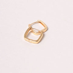 14K White Gold-Dipped Square Hoop Earrings