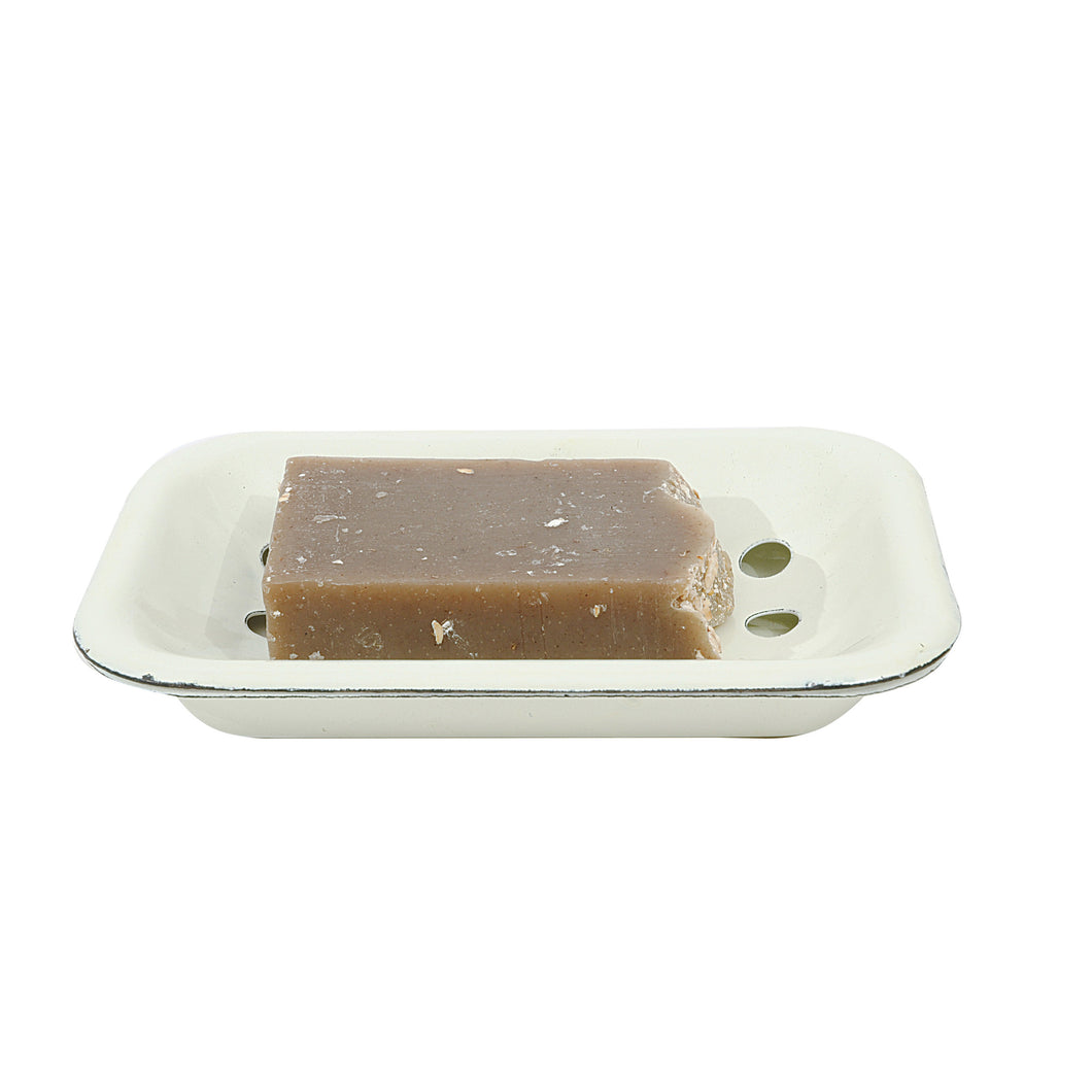 Distressed Enameled Soap Dish