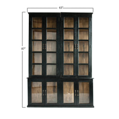 2-Piece Cabinet with Doors and Shelves