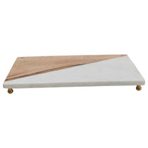 Cutting Board/Serving Tray with Brass Feet