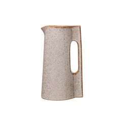 Stoneware Pitcher with Reactive Glaze