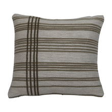 Load image into Gallery viewer, Woven Cotton Jacquard Pillow with Stripes