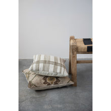 Load image into Gallery viewer, Woven Cotton Jacquard Pillow with Stripes