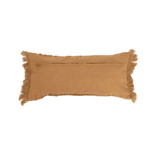 Load image into Gallery viewer, Woven Cotton Lumbar Pillow with Fringe
