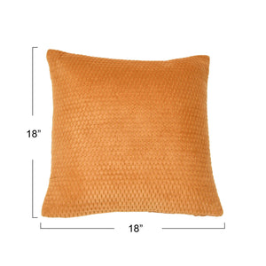 Quilted Cotton Velvet Pillow w/ Kantha Stitch