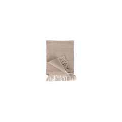 Woven Jute and Cotton Table Runner with Fringe