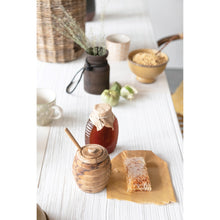 Load image into Gallery viewer, Carved Mango Wood Salt Cellar with Spoon