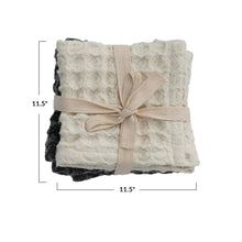 Load image into Gallery viewer, Cotton Waffle Weave Dish Cloths w/ Loops
