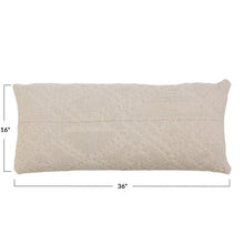 Load image into Gallery viewer, Woven Cotton Jacquard Lumbar Pillow