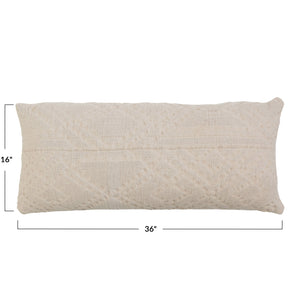 Woven Cotton Jacquard Lumbar Pillow