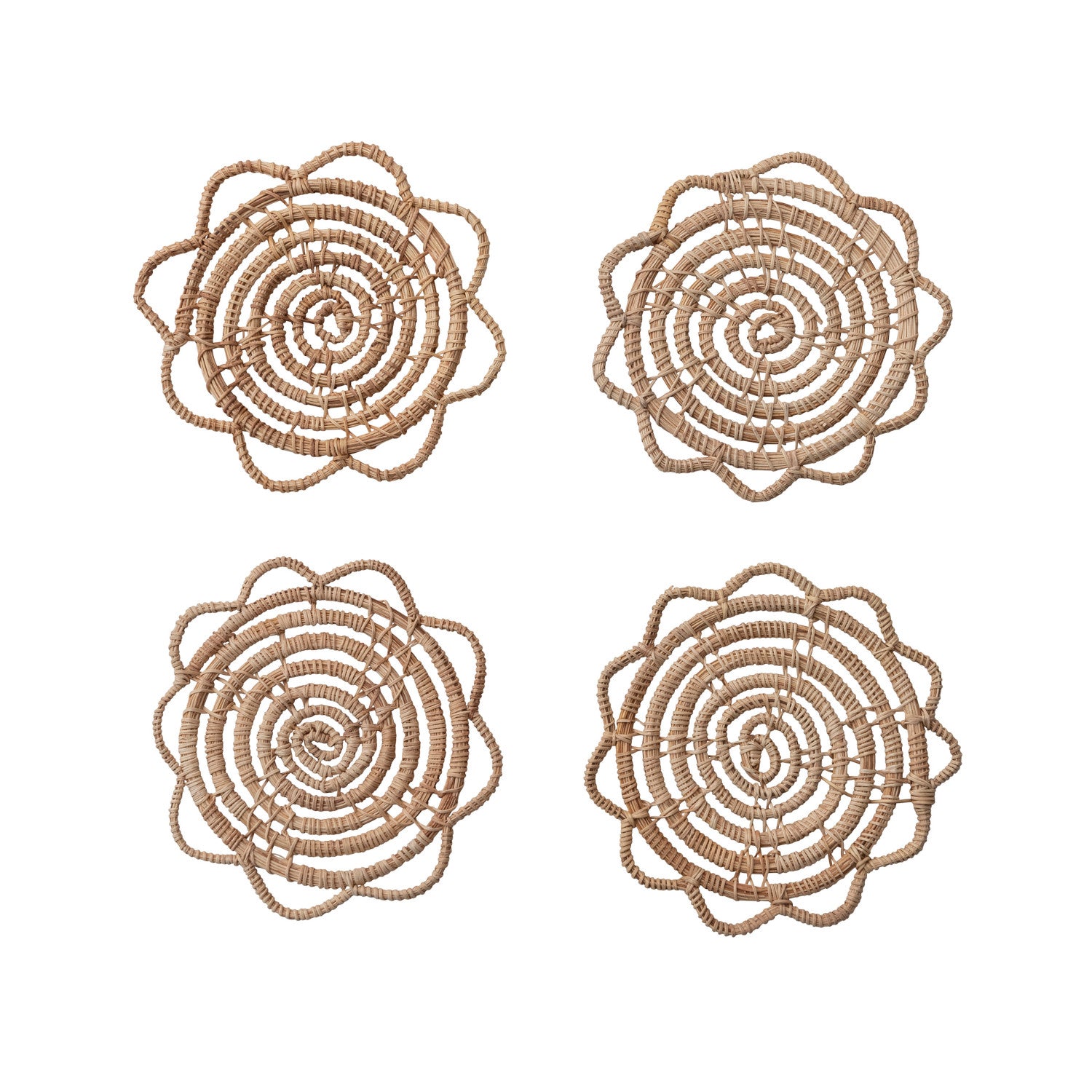 Hand-Woven Palm Coasters