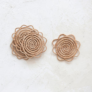 Hand-Woven Palm Coasters