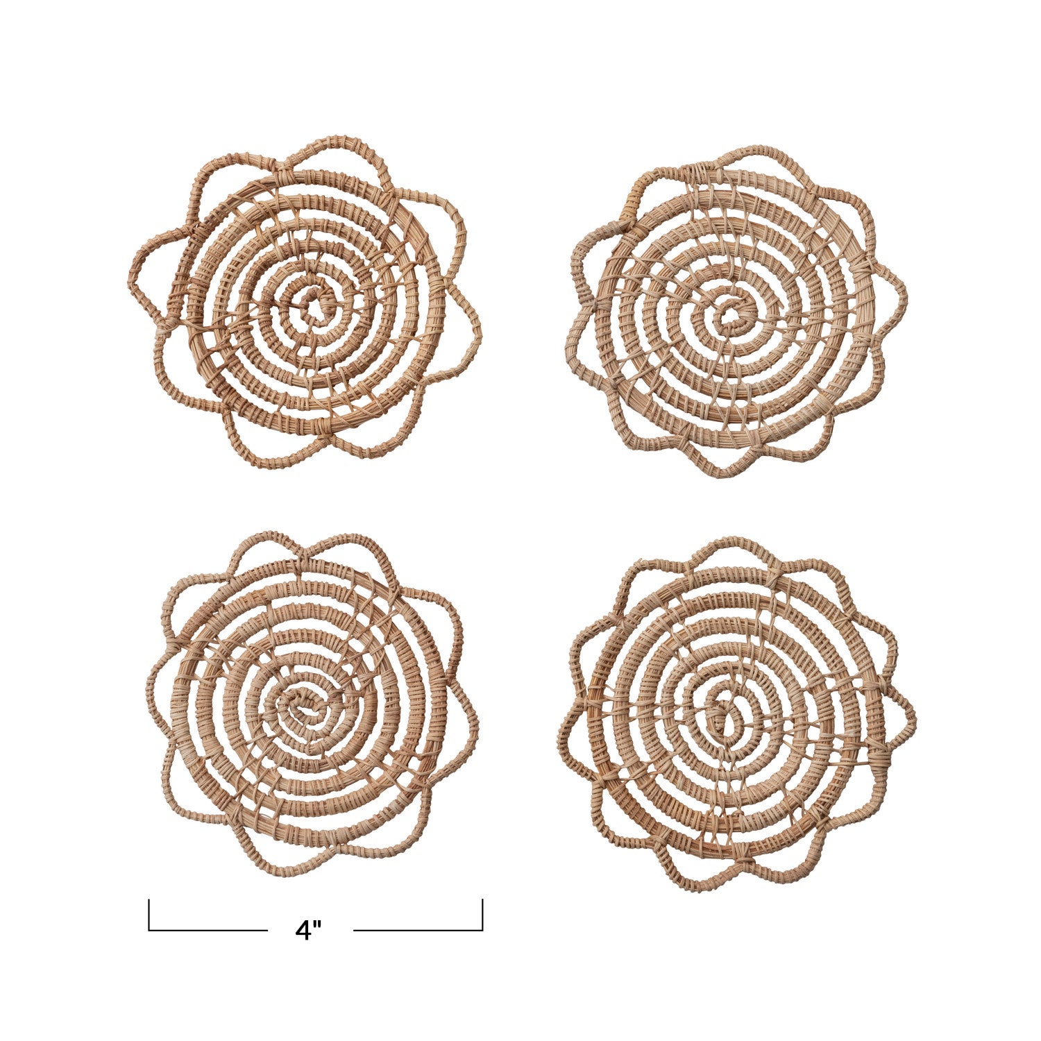 Hand-Woven Palm Coasters